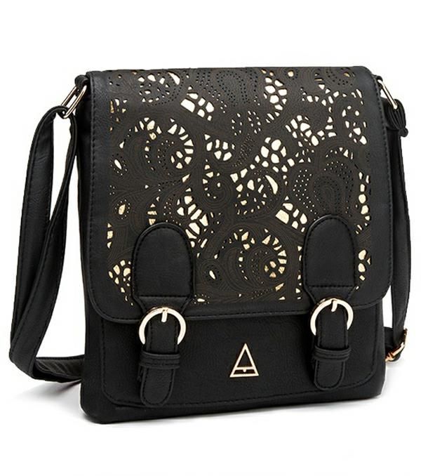 Cartera morral con dos hebillas frente x1u