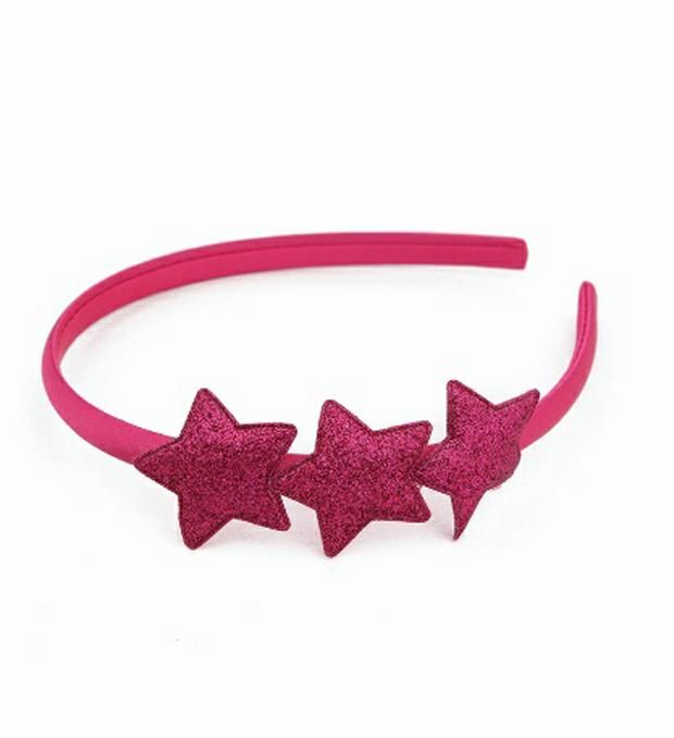 Vincha forrada estrellas brillitos x1u