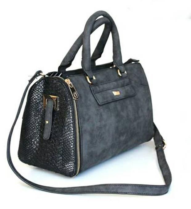 Carteras baúl combinado reptil metalizado con bandolera extraíble x1u
