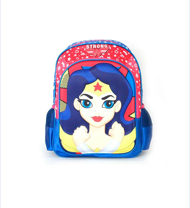 Mochila de espalda 16 DC Super Hero con mascara- Lead- Brillos x1u