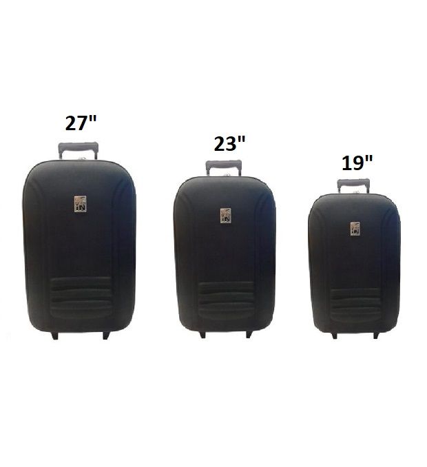 Set Valija 2 ruedas Lisa Negro y azúl x3u