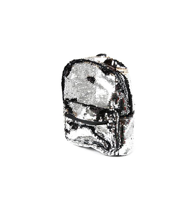 Mochila lentejuela con bolsillo 30x17x16 x1u