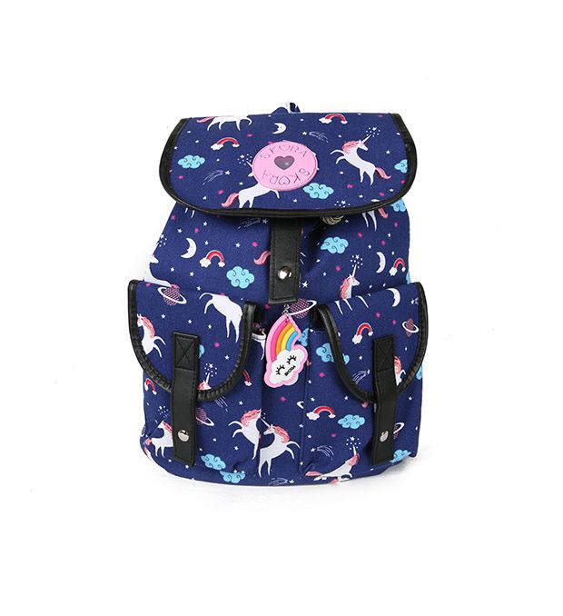 Mochila Skora tela estampada 25x33x11 cm x1u