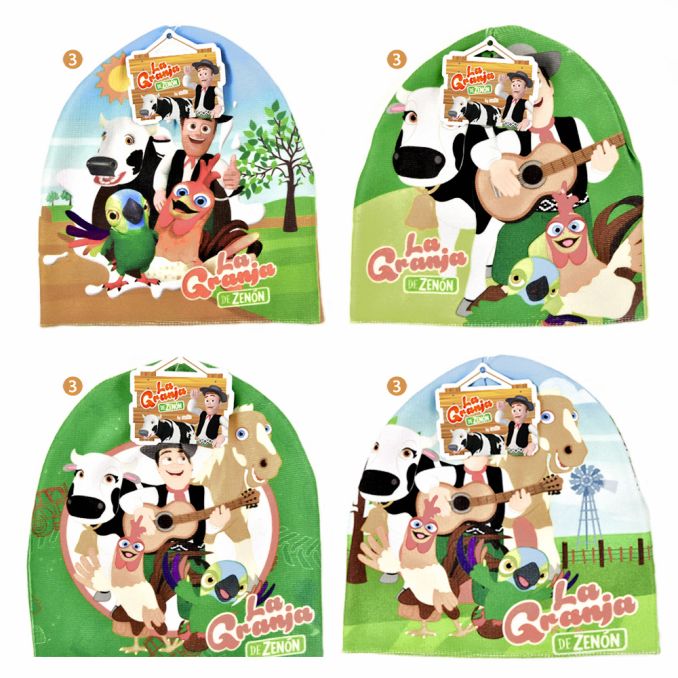 Gorro rocky infantil personajes de La granja de Zenon x1u