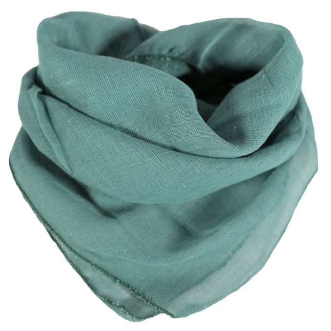 Pañuelo 50x50 cm liso verde gasa origen india x1U