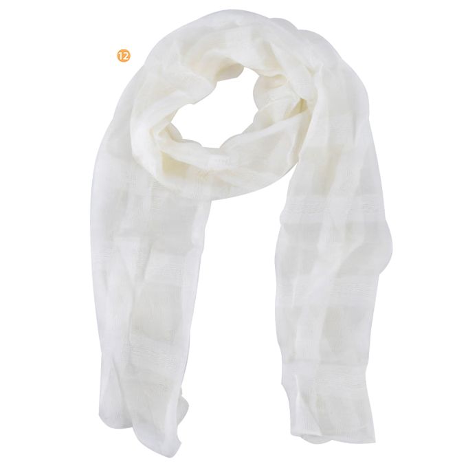 Chalina dama 30x160 cm liso beige gasa origen india x1U