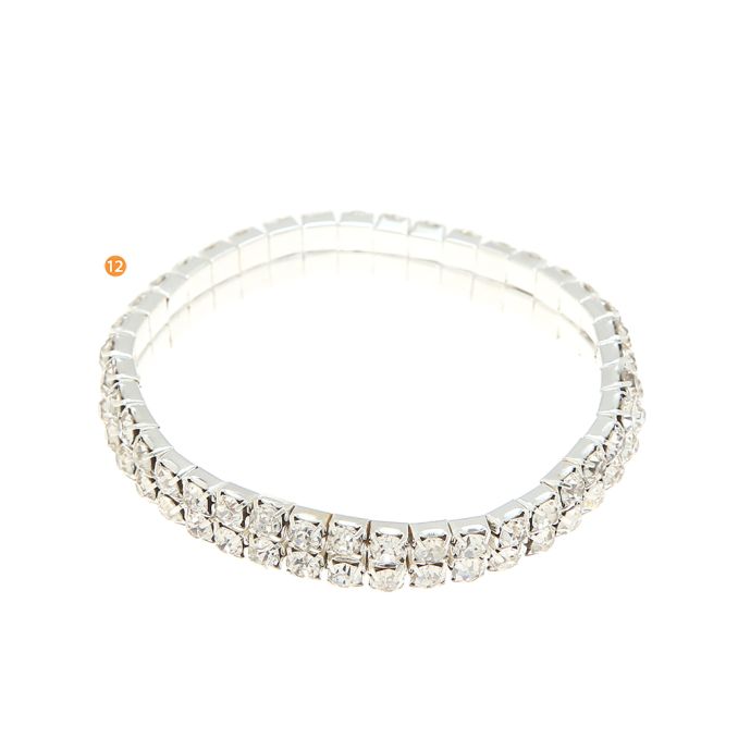 Pulsera elastizada Linea Fiesta strass 2 vuelta x1u