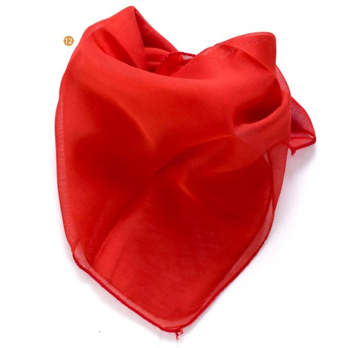 Pañuelo 40x40 cm liso rojo  x1U