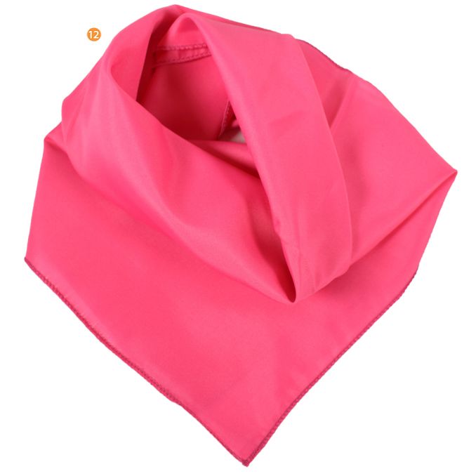 Pañuelo dama 50x50 cm liso fucsia satén  x1u