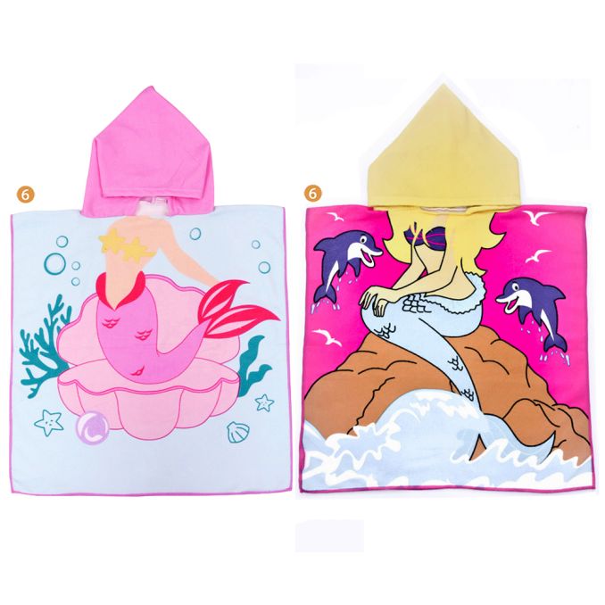 Salida de baño infantil sirenas 60x120 cm  x1u