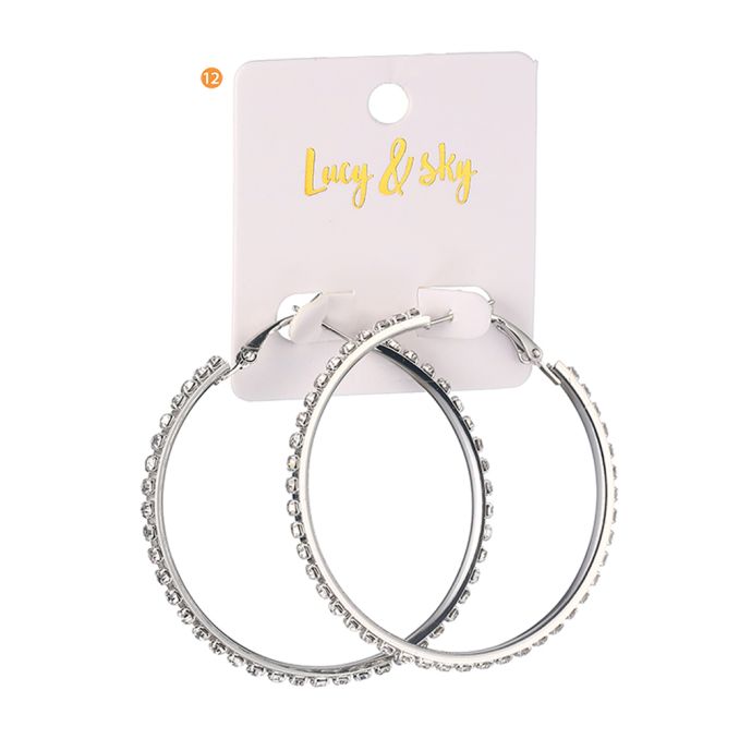 Aro argolla strass cristal 5cm x1u