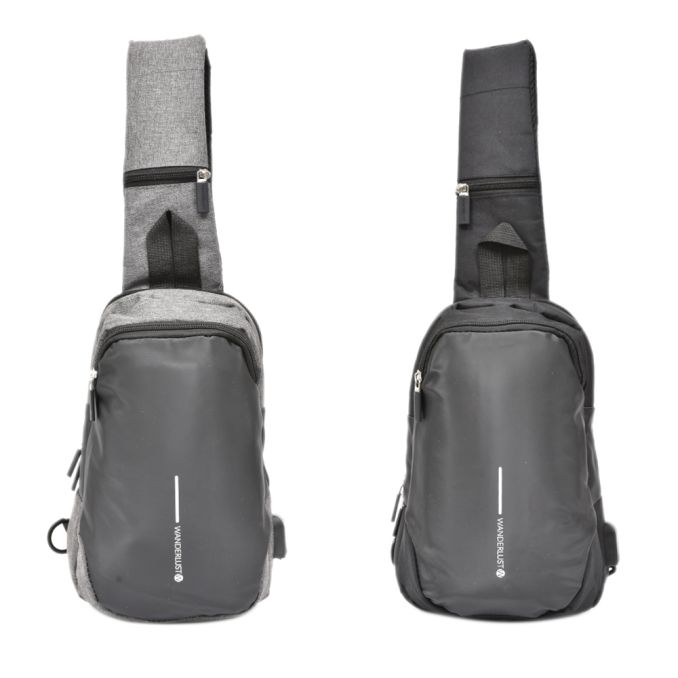 Mochila Wanderlust 1 tira con estampa reflectiva 30x20x5 cm x1u