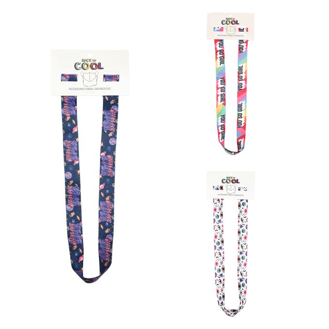 Accesorio para barbijo cinta estampada teen; x1u