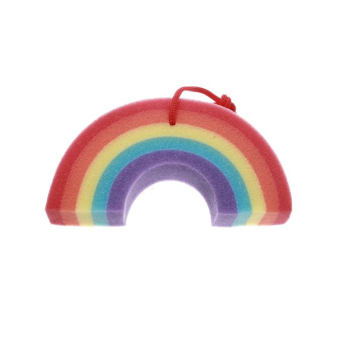 Esponja de baño arcoiris x1u