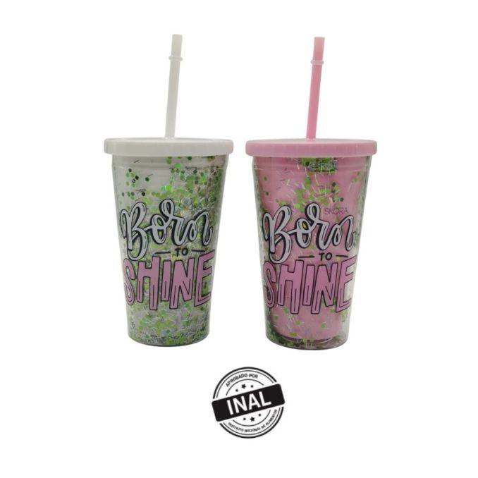 Vaso con confetti y estampa 450ml x1u