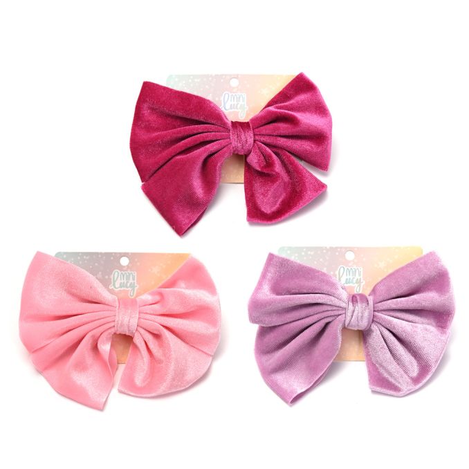 Gomita infantil moño plush liso; x1u