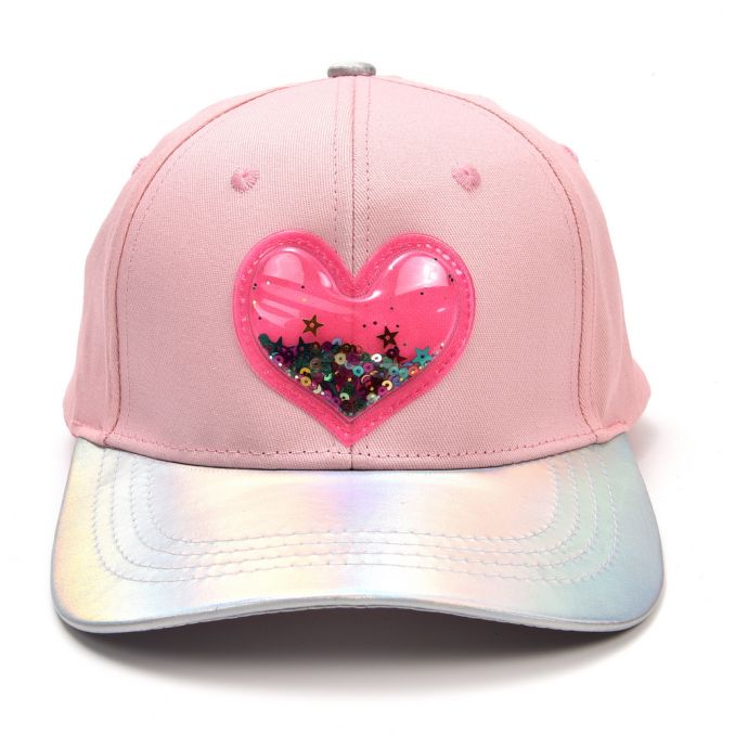 Gorro cap infantil parche corazon con lentejuelas 58cm x1u