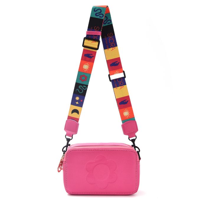 Bandolera Press Blason con tira larga estampada 12x19x7.5 Cm x1u