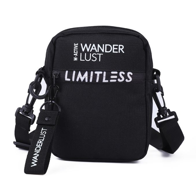 Morral chico con llavero negro 13,5x18x6cm x1u
