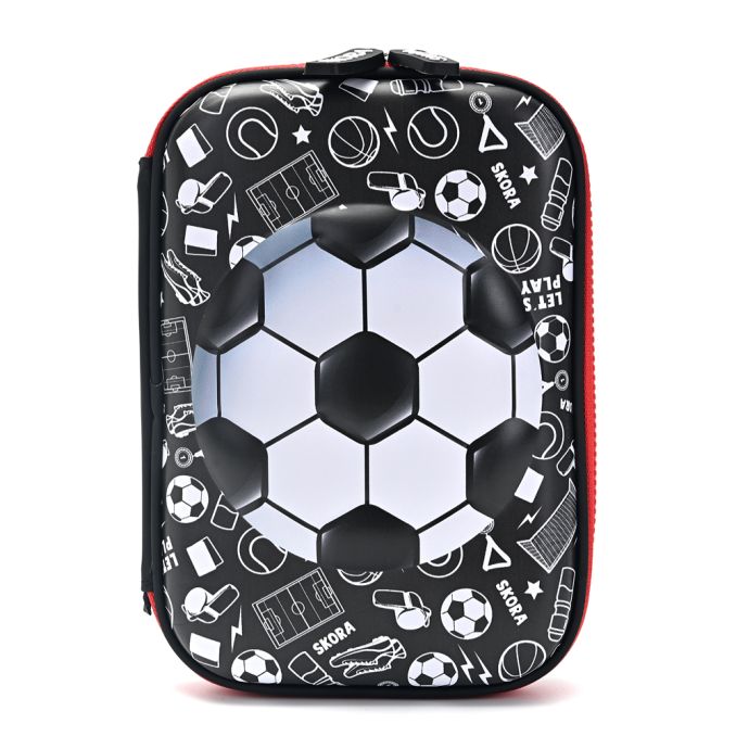 Cartuchera canopla termoformada Lets Play Sports red 22x16x4cm - x1u