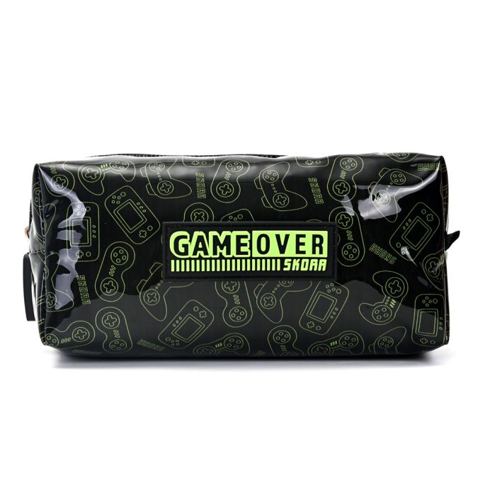 Cartuchera canopla rectangular Lets Play Gamer game over  20x8.5x6cm - x1u