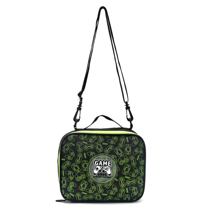 Lunchera Lets Play Gamer game over con goma 24x20x10cm - x1u