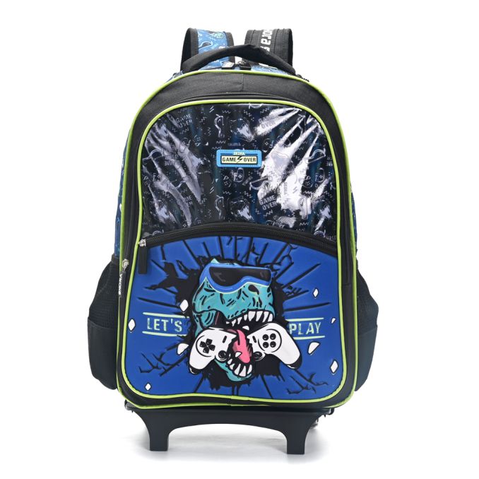 Mochila carro Lets Play Gamer dino termoformado con llavero 32x45x15cm 18 - x1u