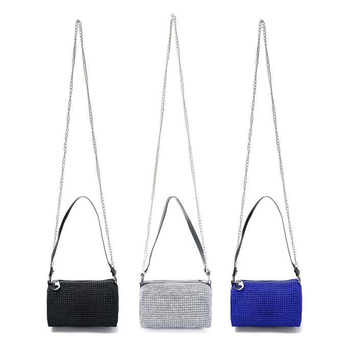 Cartera de fiesta Smile Party con strass 17x10x8cm - x1u