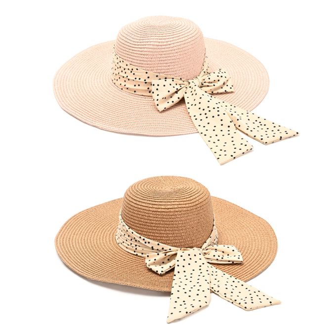Sombreros capelina dama con lazo de moño - x1u