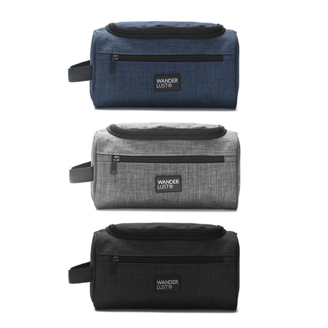 Neceser Urban Mode gancho para colgar 26x16x14cm tela jaspeada - x1u
