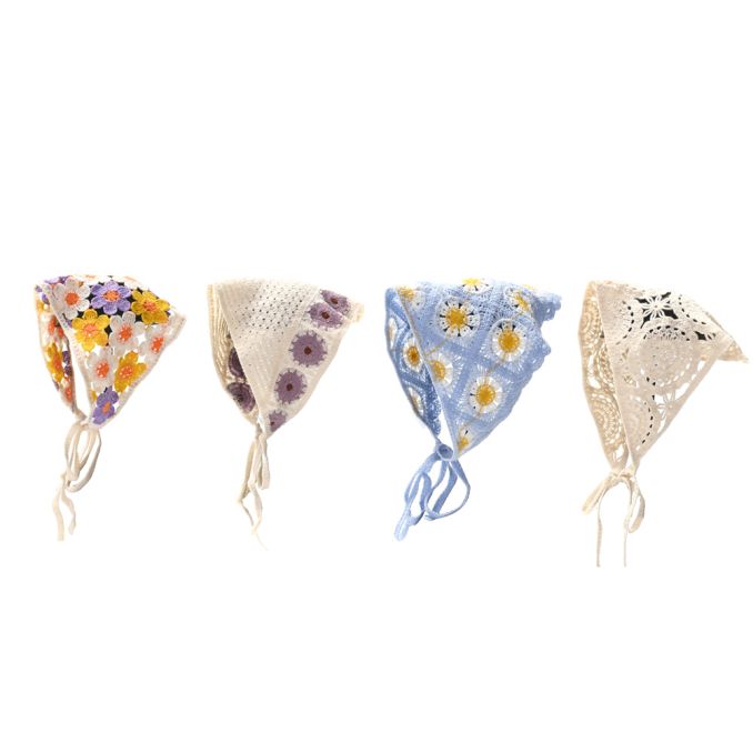 Bandana triangulo tejido tipo artesanal 52x23 cm - x1u