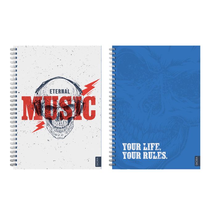 Cuaderno universitario tapa dura Music 120 hojas 80 grs - x1u