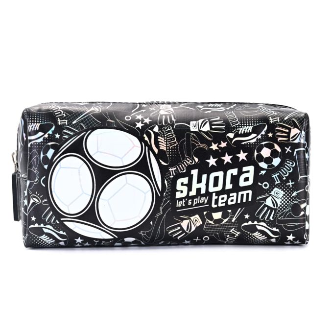 Cartuchera rectangular 1 cierre Lets Play Futbol 20x8.5x6cm - x1u