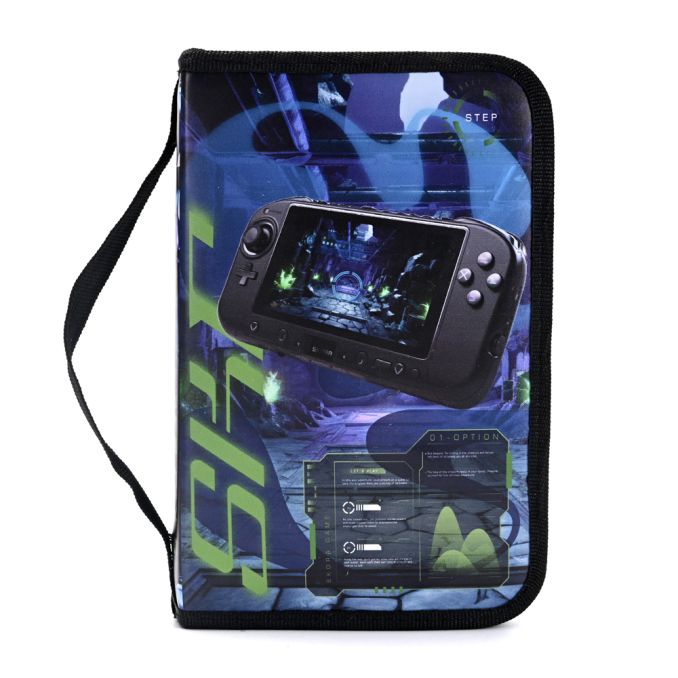 Cartuchera canopla desplegable Lets Play Gamer game zone  22x14.5x6cm - x1u