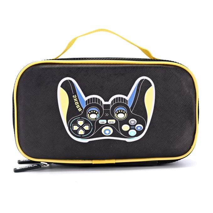 Cartuchera rectangular con solapa 2 cierres Lets Play Gamer game over 23x13x8cm - x1u