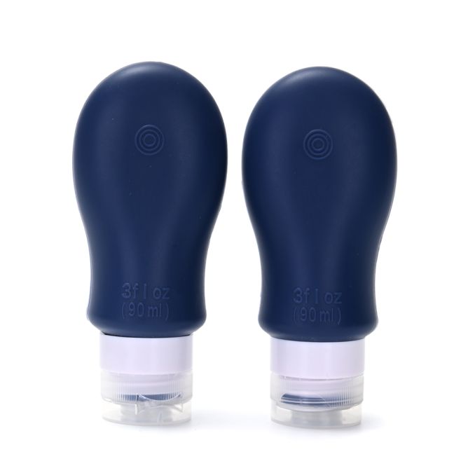Set Envases Para Rellenar Viaje X 2 Unidades de 90 ml de silicona y sopapa Wanderlust - x1u