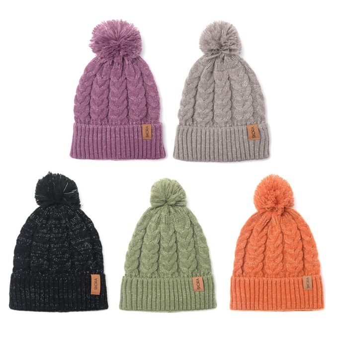 Gorro mujer tejido con trenzas - x1u