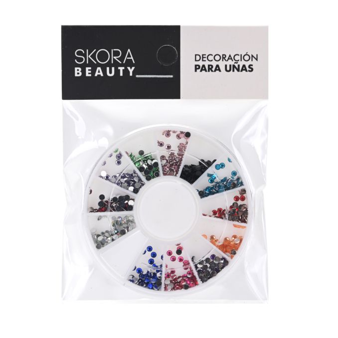 Nail Art en disco strass multicolor - x1u
