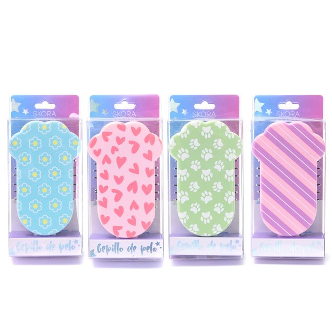 Cepillo desenredante gatito estampado - x1u