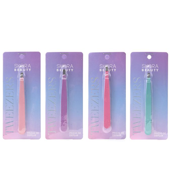 Pinzas de depilar color pastel x1u