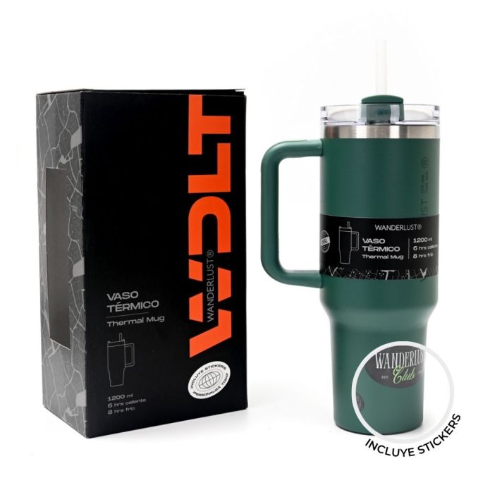 Vaso termico Wanderlust con bombilla 1200ml; x1u