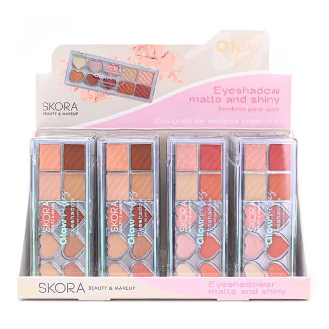 Sombras para ojos combinadas x 10 tonos x24u.