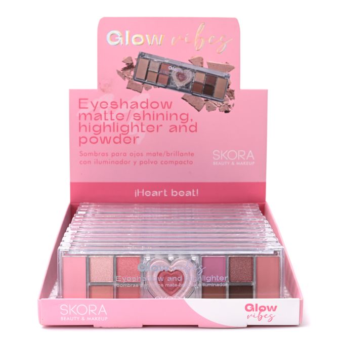 Sombras para ojos combinadas x 12 tonos x12u.