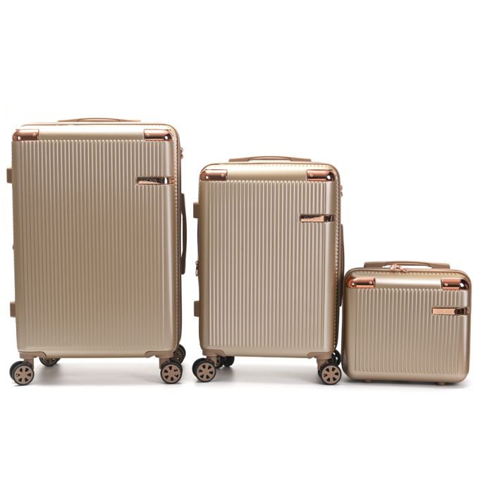 Set Valijas SKORA BS AS HARD ABS Vison 24-20 y Beauty Case .doble rueda fija. expandible y cerrad