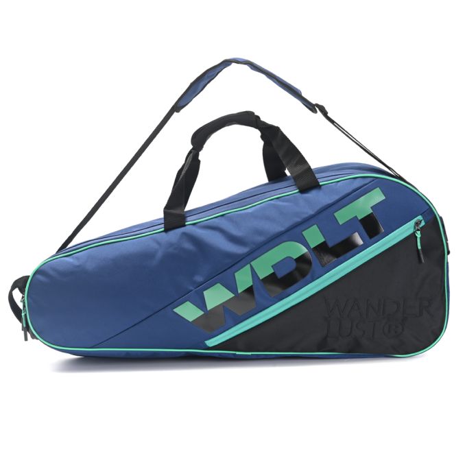Bolso raquetero termoformado Tenis con doble compartimento capacidad hasta 6 raquetas 76x32x16 cm;