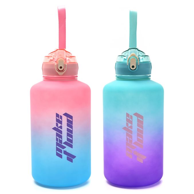 Botella motivacional degrade multicolor 2000 ml; x1u