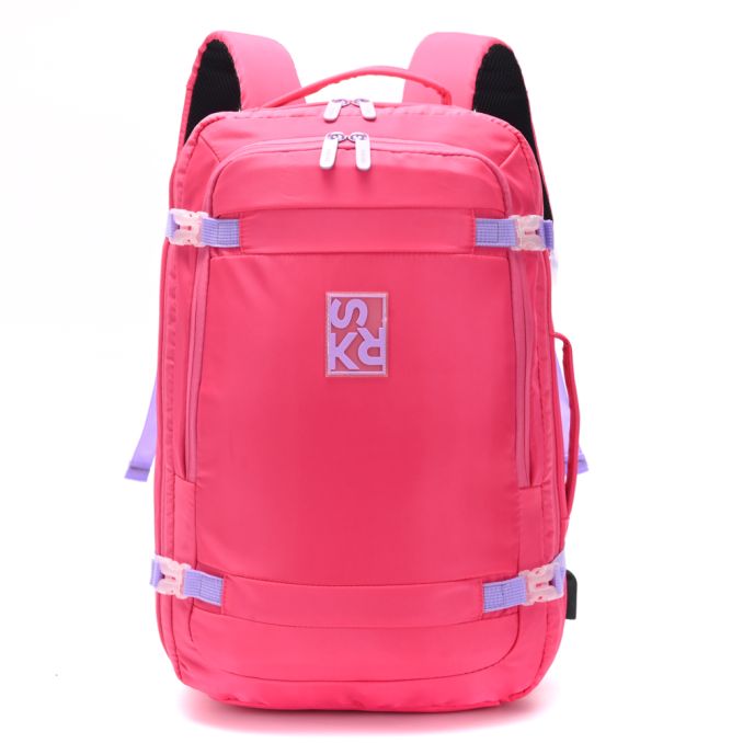 Mochila Travel Skora Smile 18 pulg con compartimento acolchado portanotebook.expandible. bolsillo