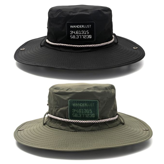 Sombrero australiano Wanderlust con cuerda 58cm - x1u