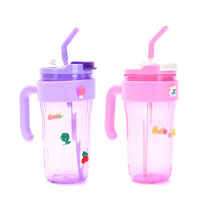 Vaso con agarre y sorbete 800ml - x1u