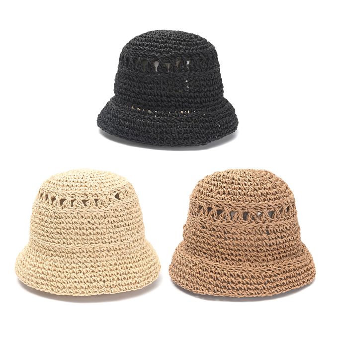 Sombrero capelina tejida simil crochet - x1u